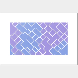 Maze Puzzle - Abstract Geometric Pattern Posters and Art